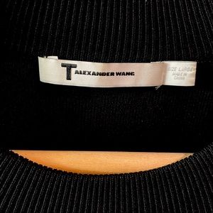 T by Alexander Wang black ribbed knit dress